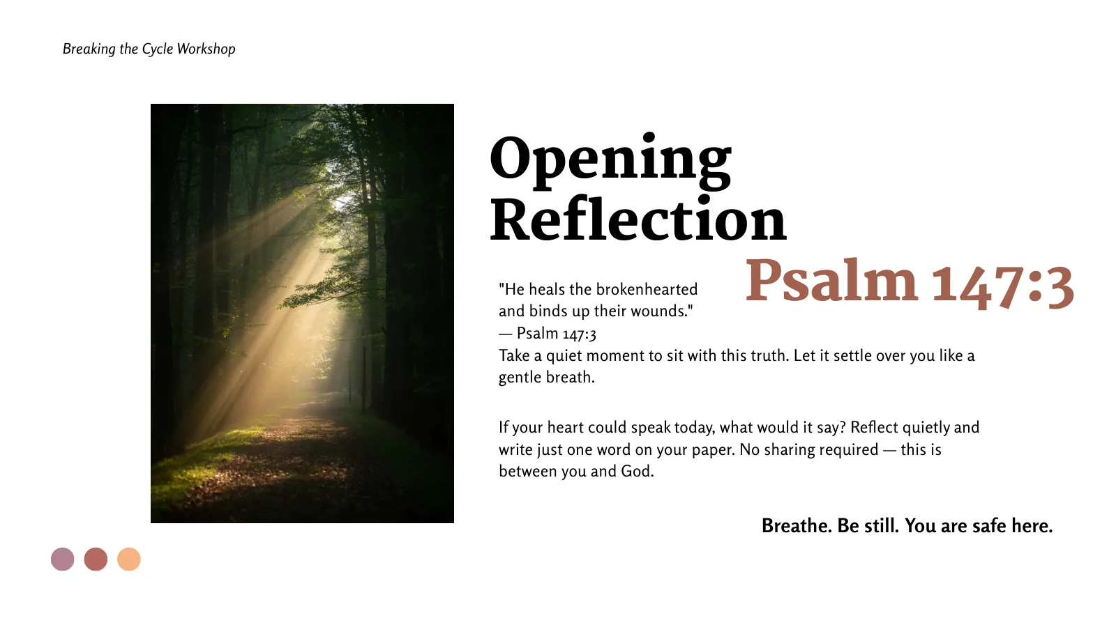 Opening Reflection