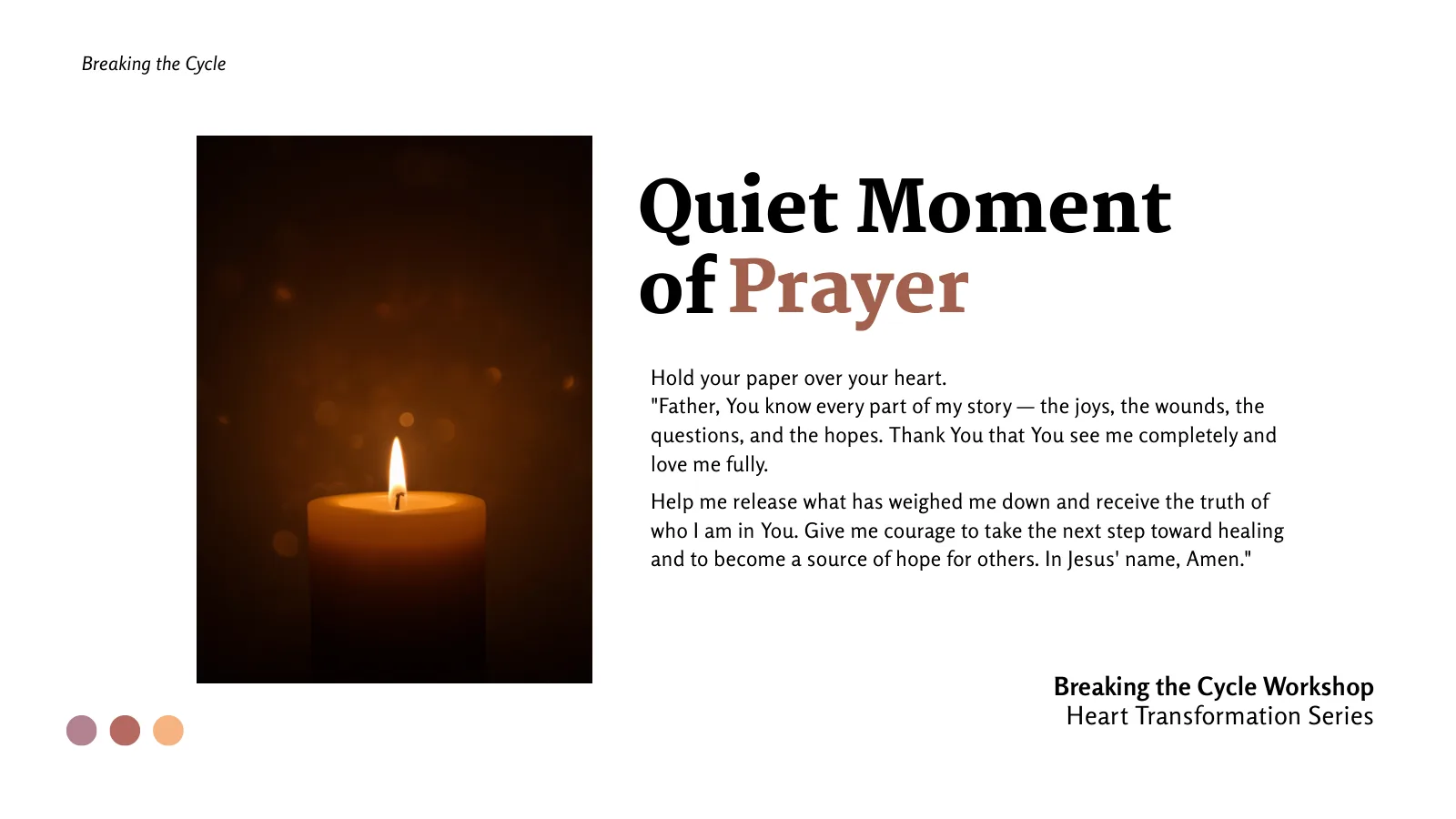 Quiet Moment of Prayer
