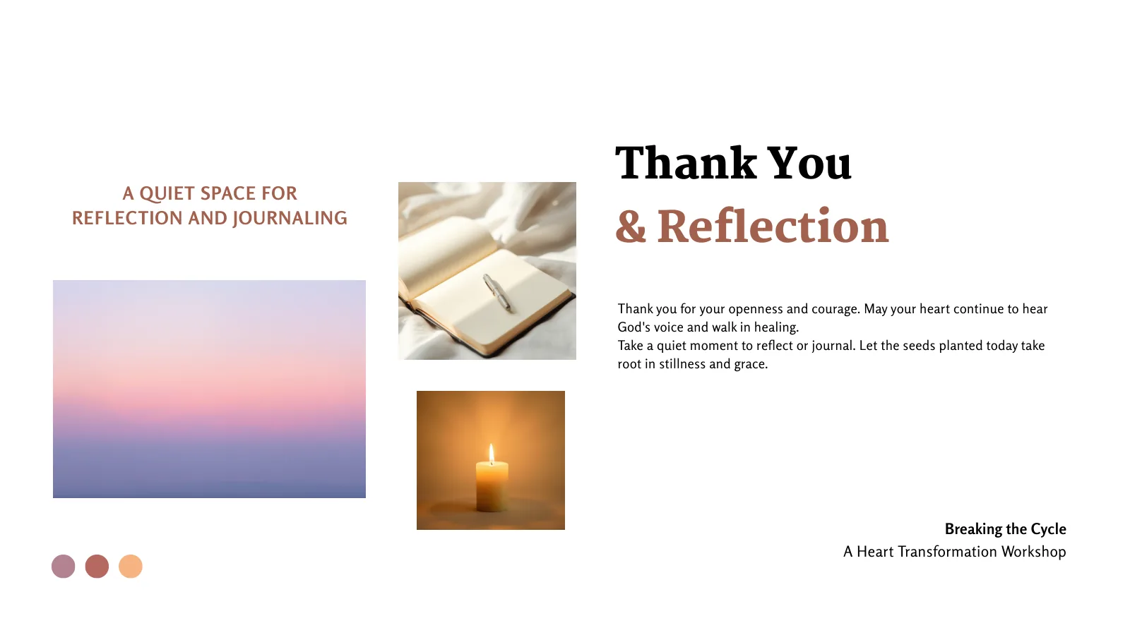Thank You & Reflection