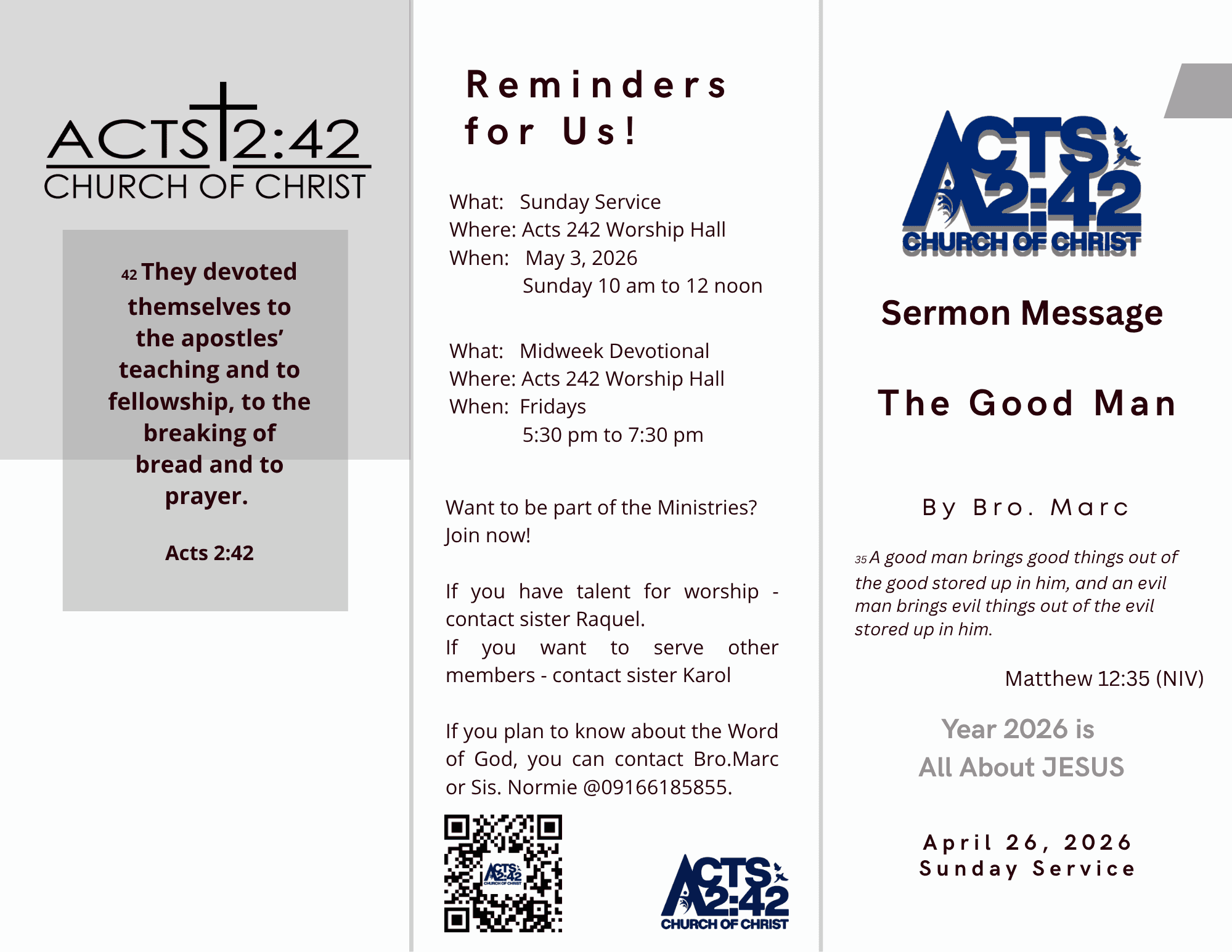 The Good Man — brochure front