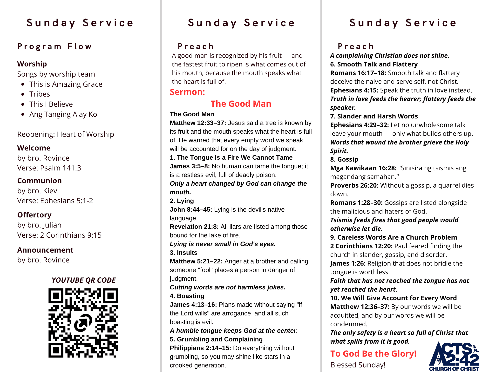 The Good Man — brochure inside