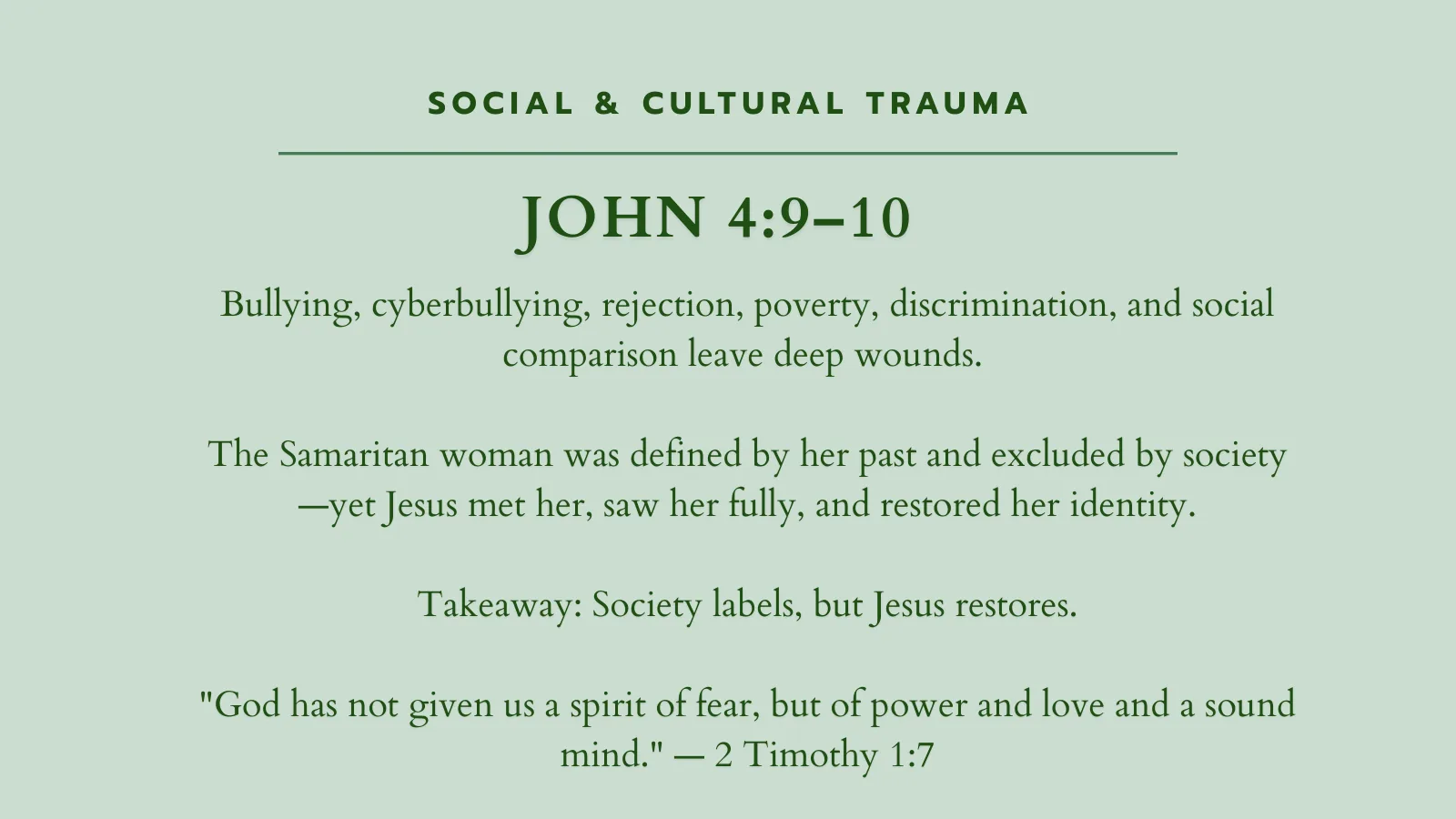 Social and Cultural Trauma