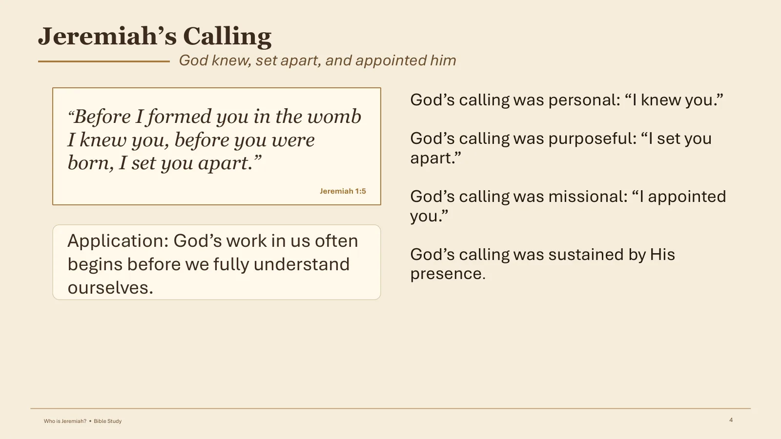 Jeremiah’s Calling