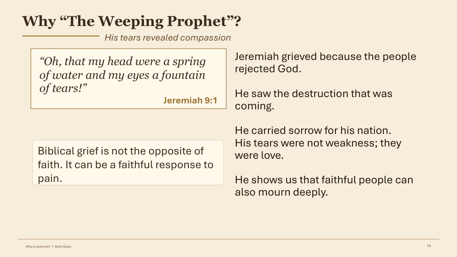 Why “The Weeping Prophet”?